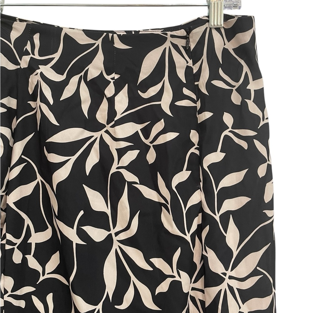 Cupshe Black White Leaf Print Swim Midi Sarong Coverup Tie Waist L NWOT - Picture 3 of 11